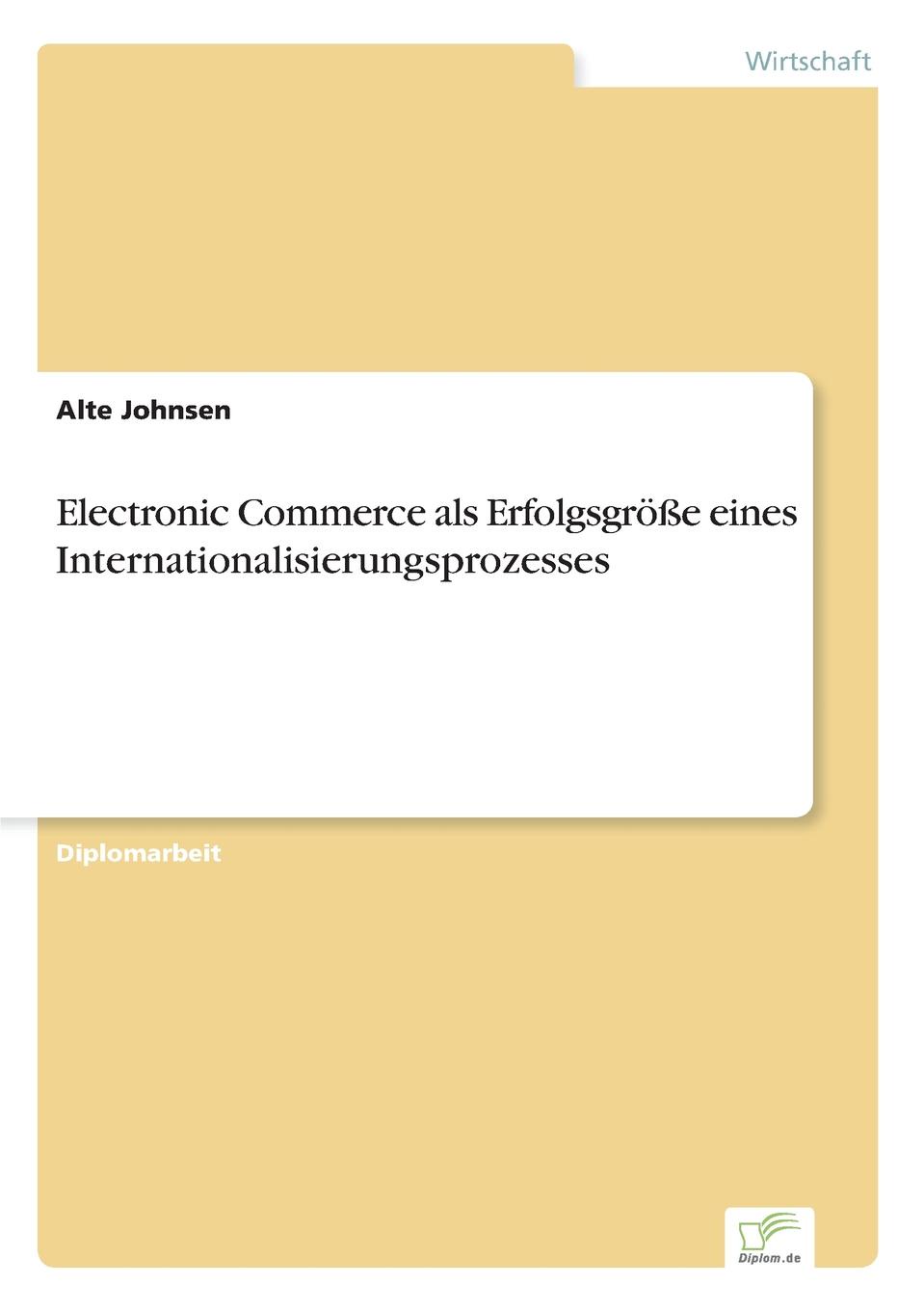 фото Electronic Commerce als Erfolgsgrosse eines Internationalisierungsprozesses