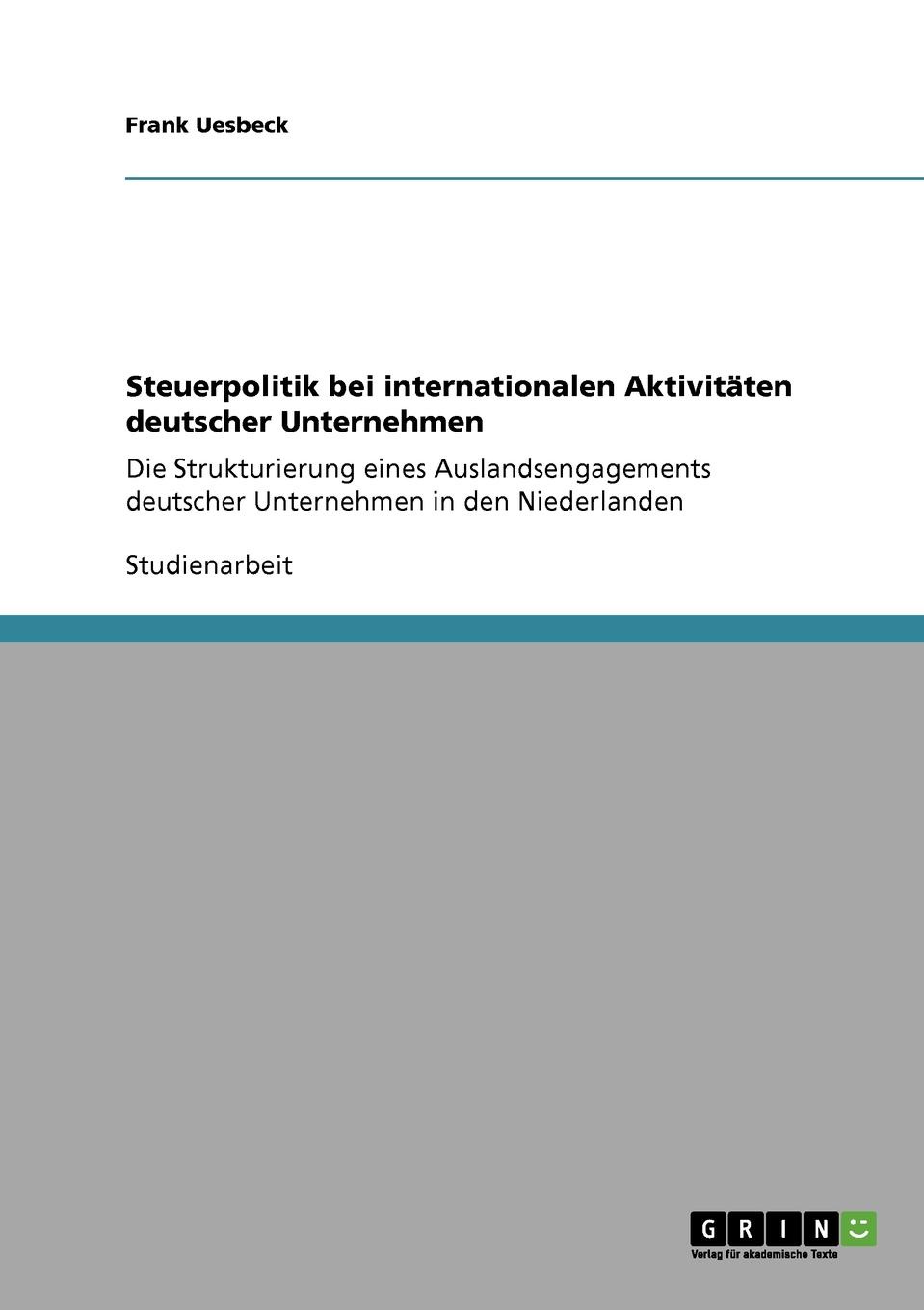 фото Steuerpolitik bei internationalen Aktivitaten deutscher Unternehmen
