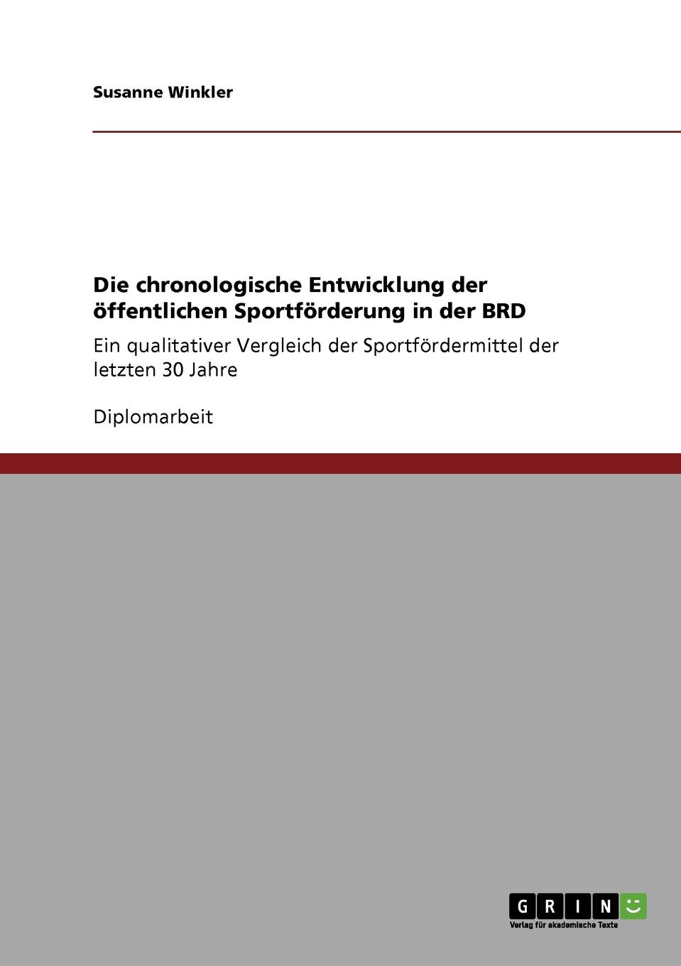 фото Die chronologische Entwicklung der offentlichen Sportforderung in der BRD