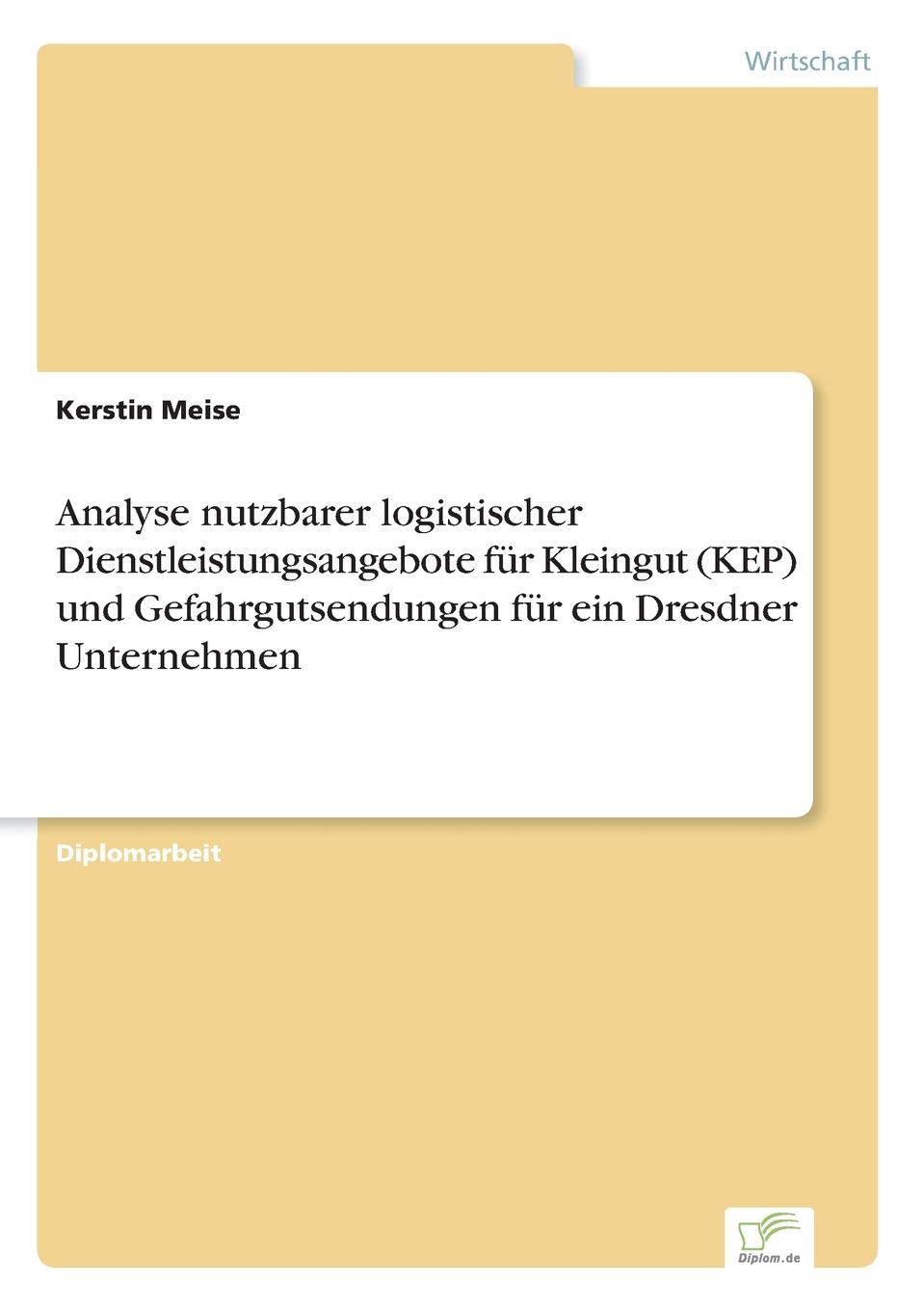 фото Analyse nutzbarer logistischer Dienstleistungsangebote fur Kleingut (KEP) und Gefahrgutsendungen fur ein Dresdner Unternehmen
