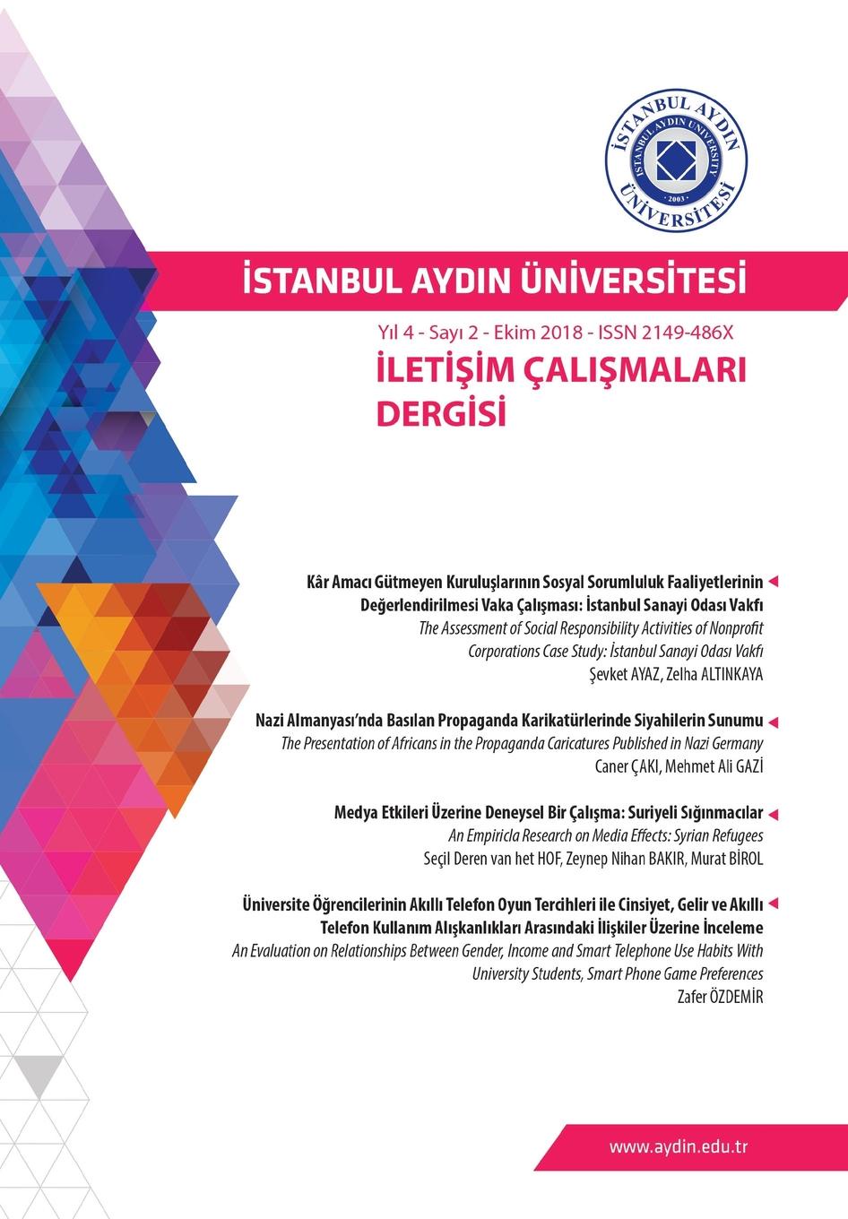 Istanbul Aydin Universitesi. Iletisim Calismalari Dergisi