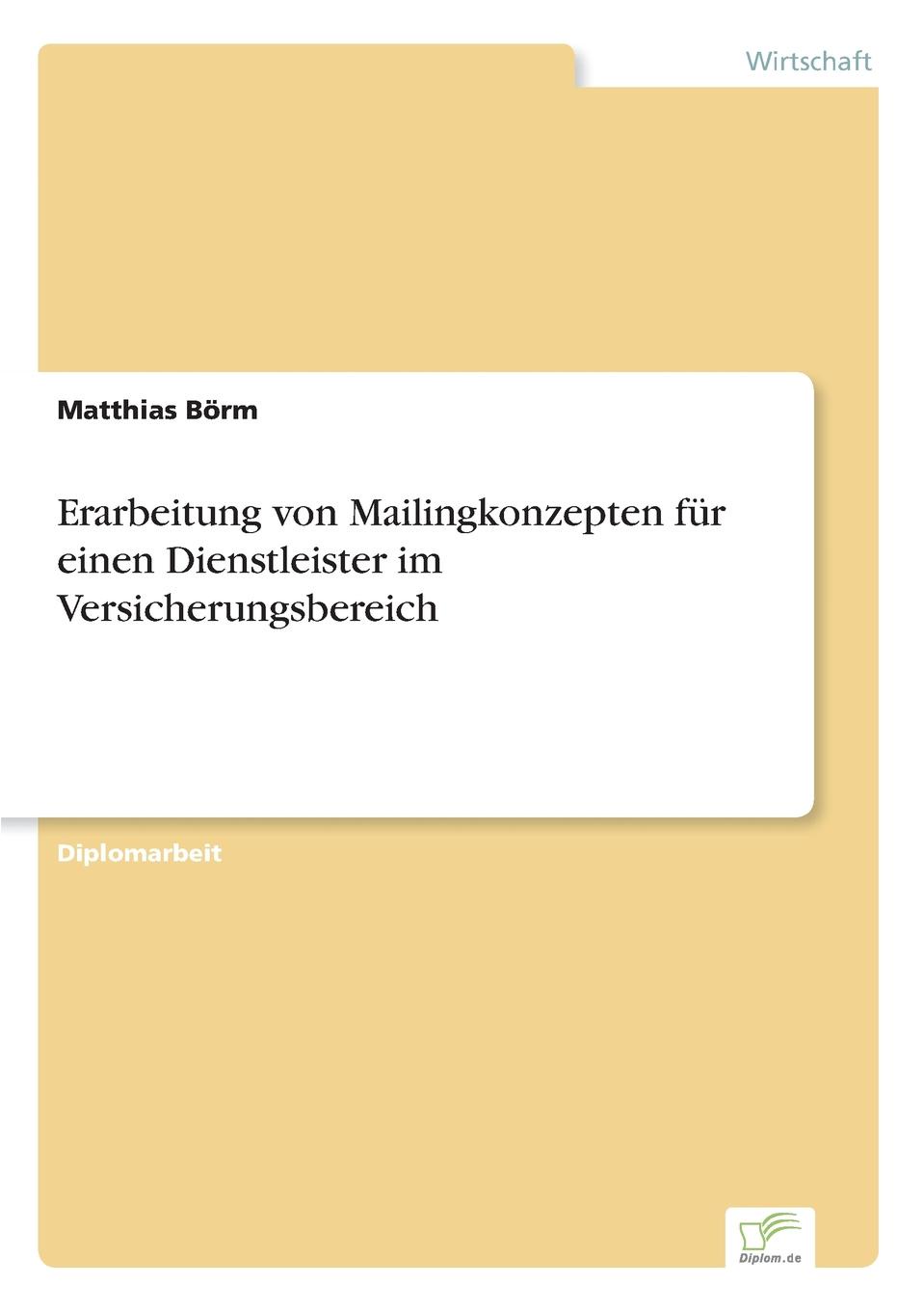 фото Erarbeitung von Mailingkonzepten fur einen Dienstleister im Versicherungsbereich