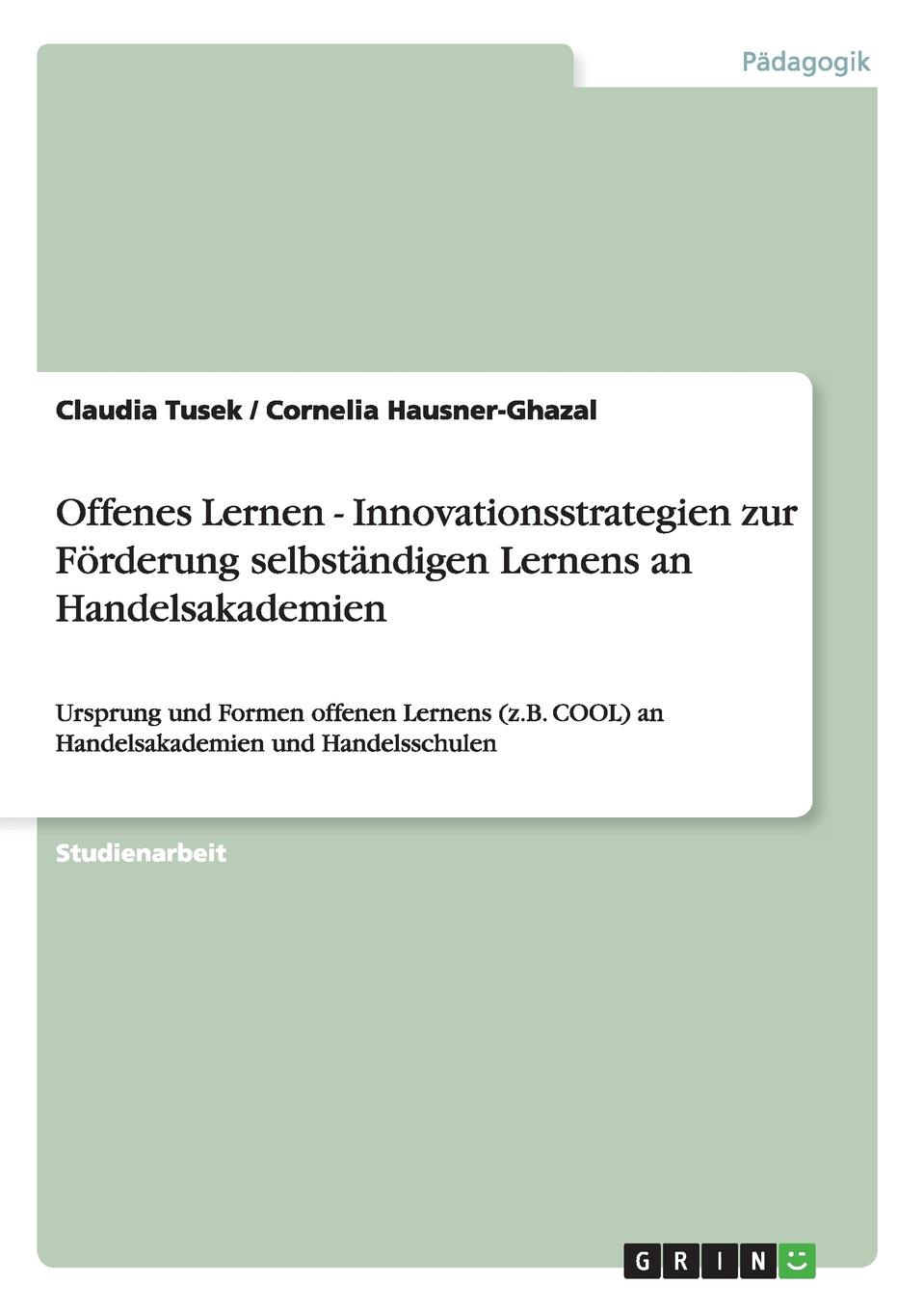 Offenes Lernen - Innovationsstrategien zur Forderung selbstandigen Lernens an Handelsakademien