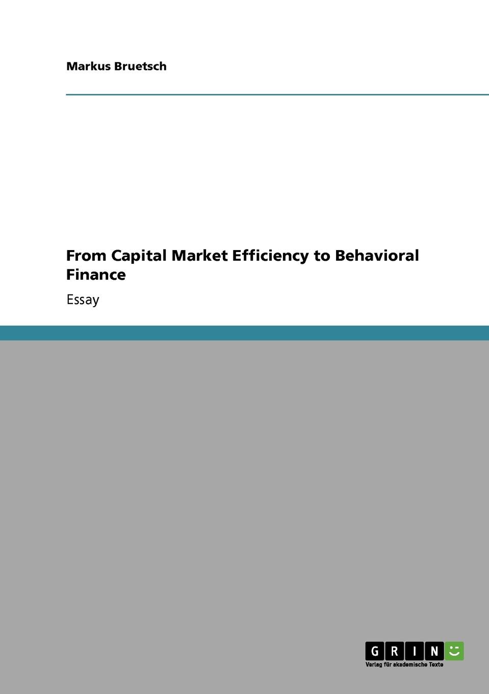 фото From Capital Market Efficiency to Behavioral Finance