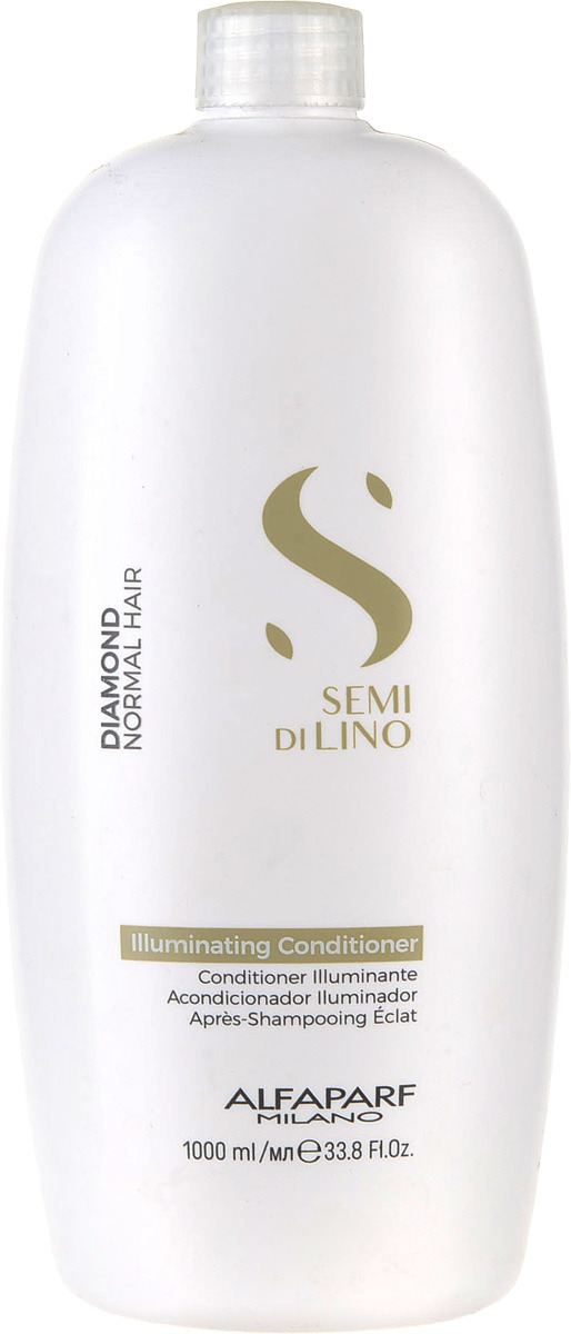 фото Alfaparf Кондиционер для нормальных волос, придающий блеск Semi Di Lino Diamond Illuminating Conditioner 1000 мл Alfaparf milano