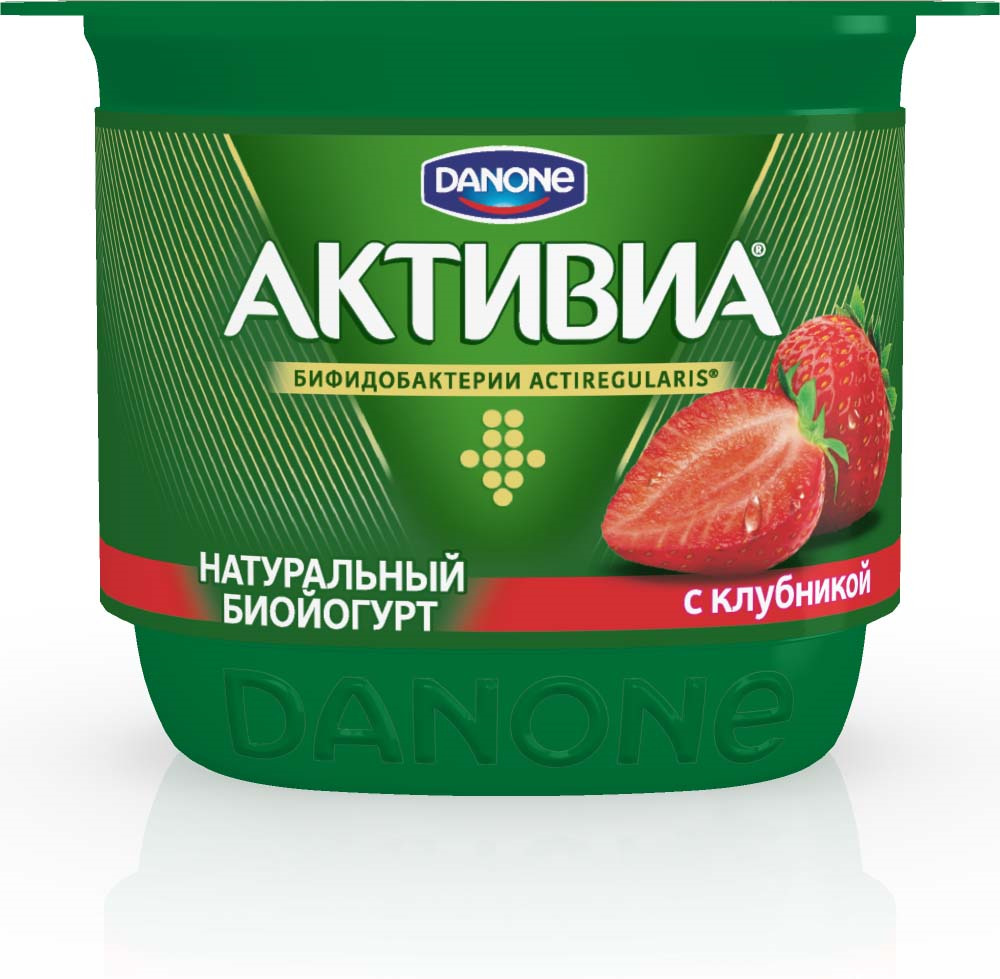 фото Активиа Биойогурт густой Клубника 2,9%, 150 г