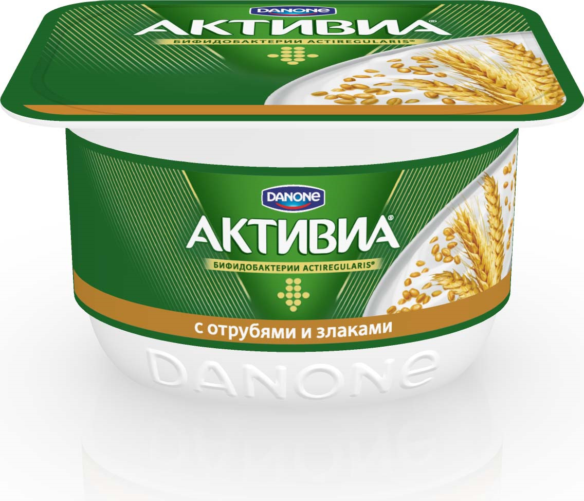 фото Активиа Биопродукт творожно-йогуртный Отруби злаки 4,5%, 130 г