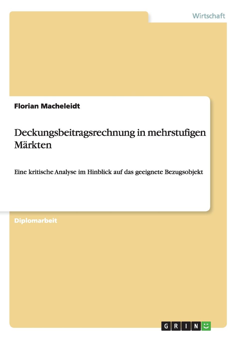 фото Deckungsbeitragsrechnung in mehrstufigen Markten