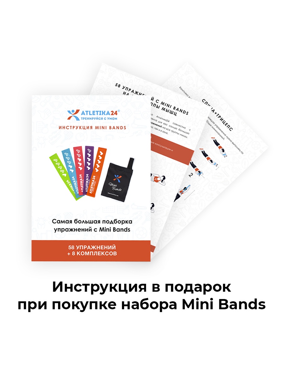 фото Набор из 5 фитнес резинок в мешочке Atletika24 Mini Bands