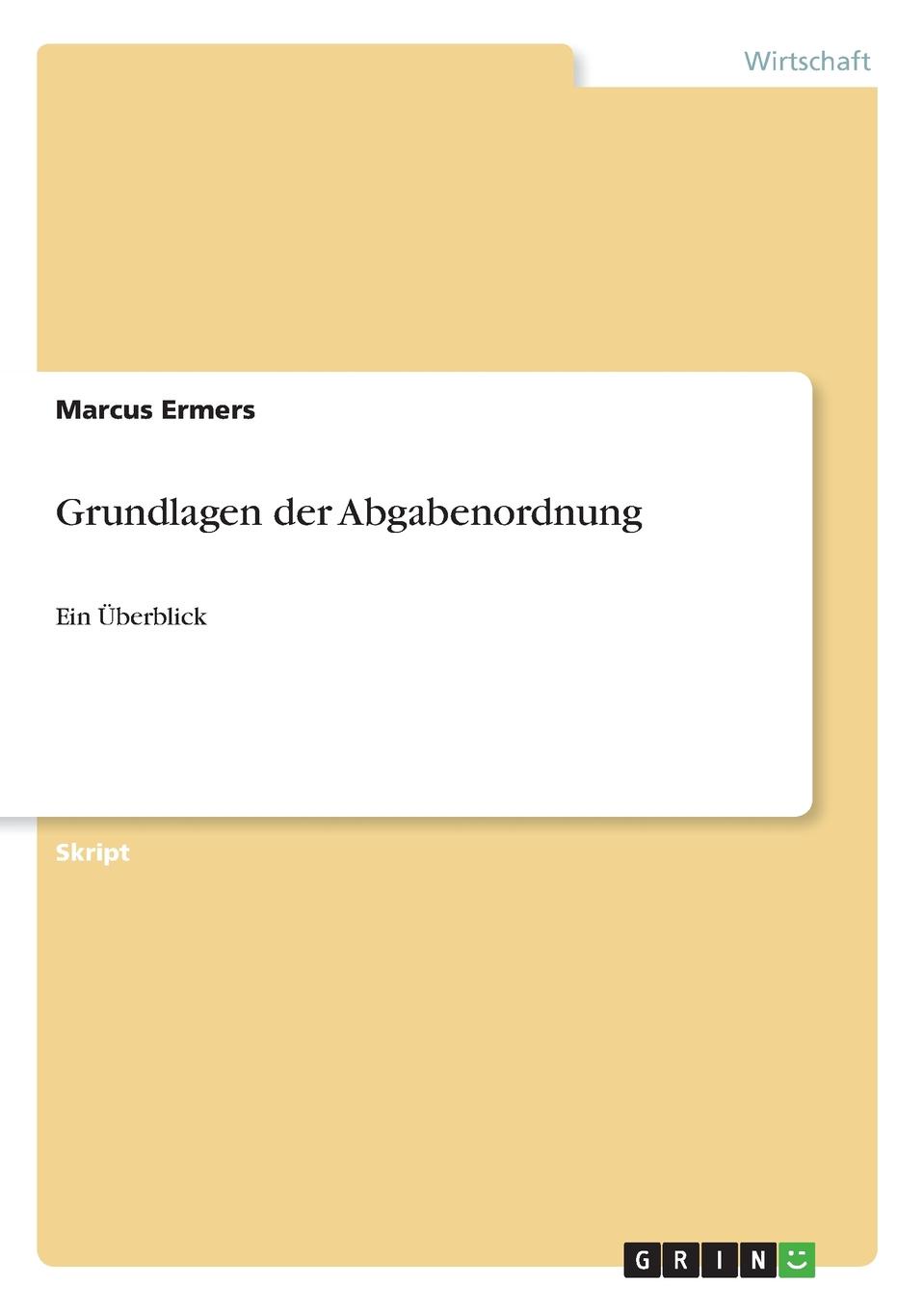 Grundlagen der Abgabenordnung