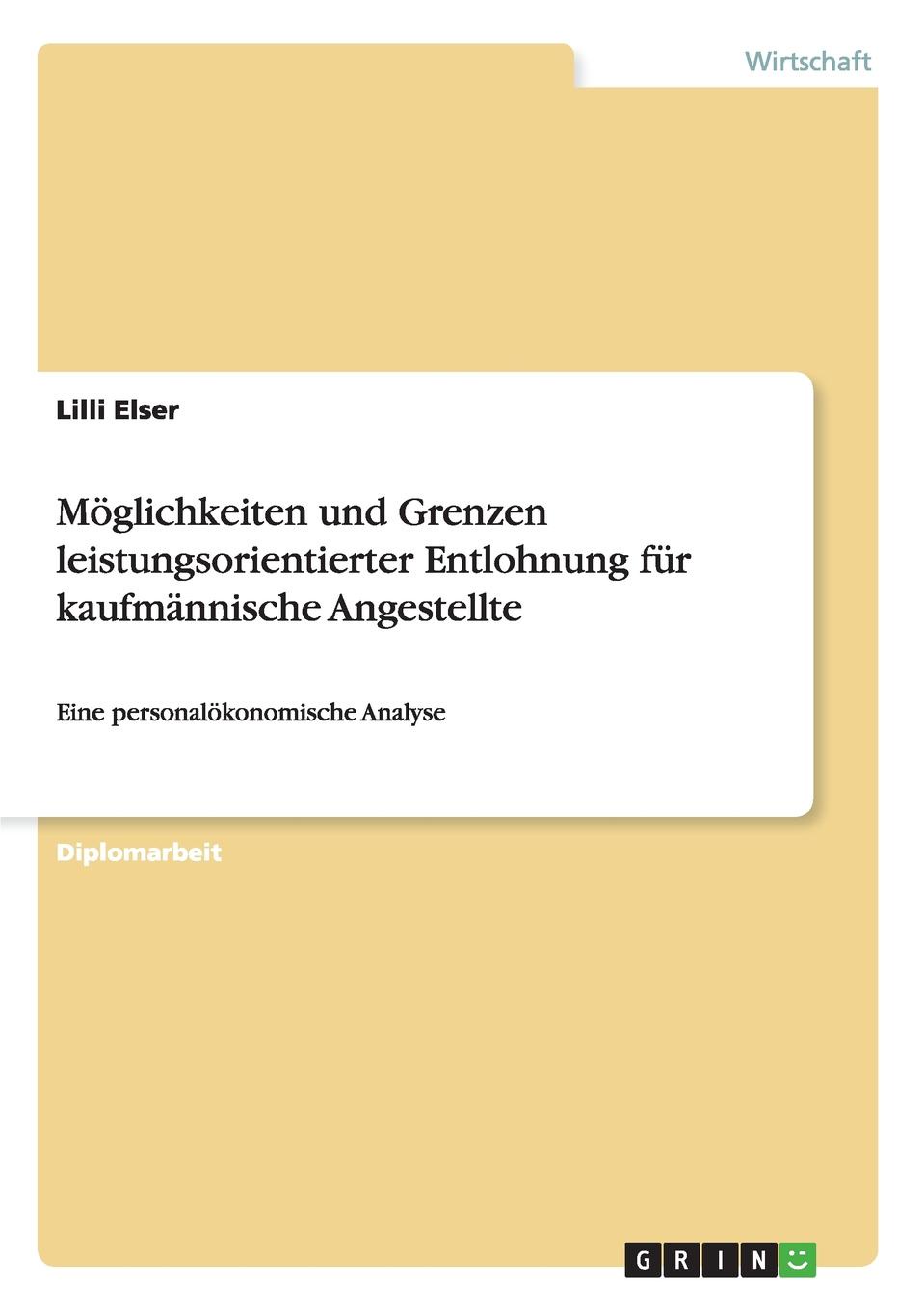 фото Moglichkeiten und Grenzen leistungsorientierter Entlohnung fur kaufmannische Angestellte