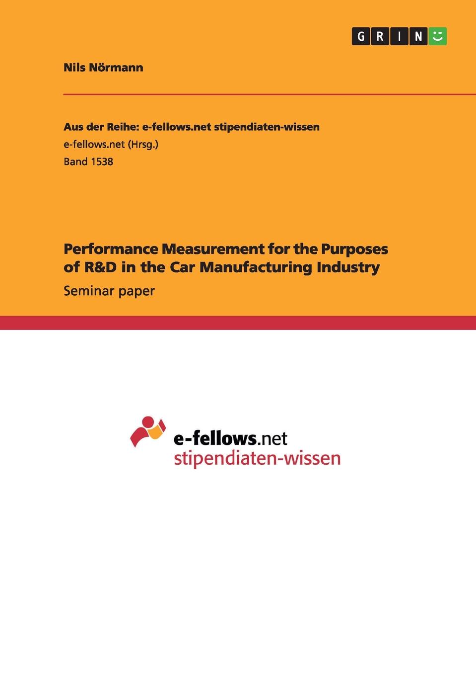 фото Performance Measurement for the Purposes of R.D in the Car Manufacturing Industry