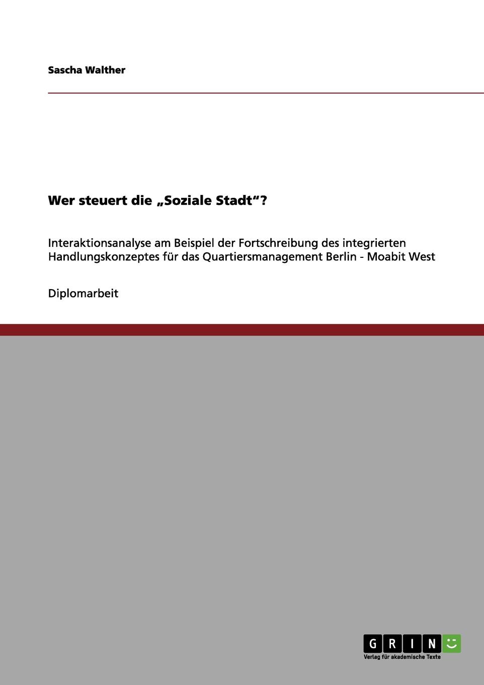 Wer steuert die .Soziale Stadt\