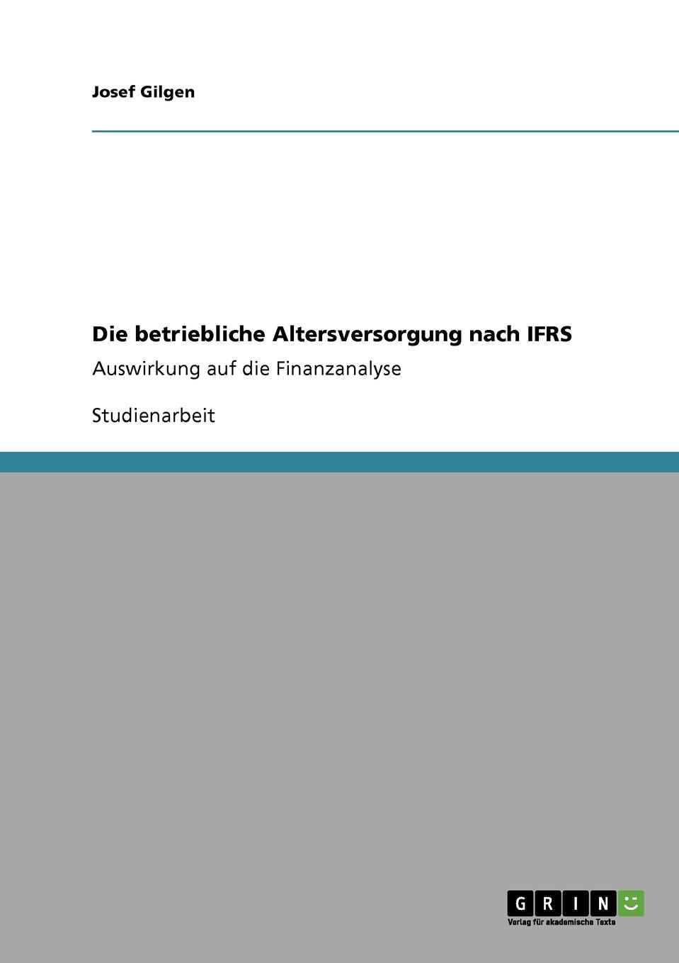 Die betriebliche Altersversorgung nach IFRS