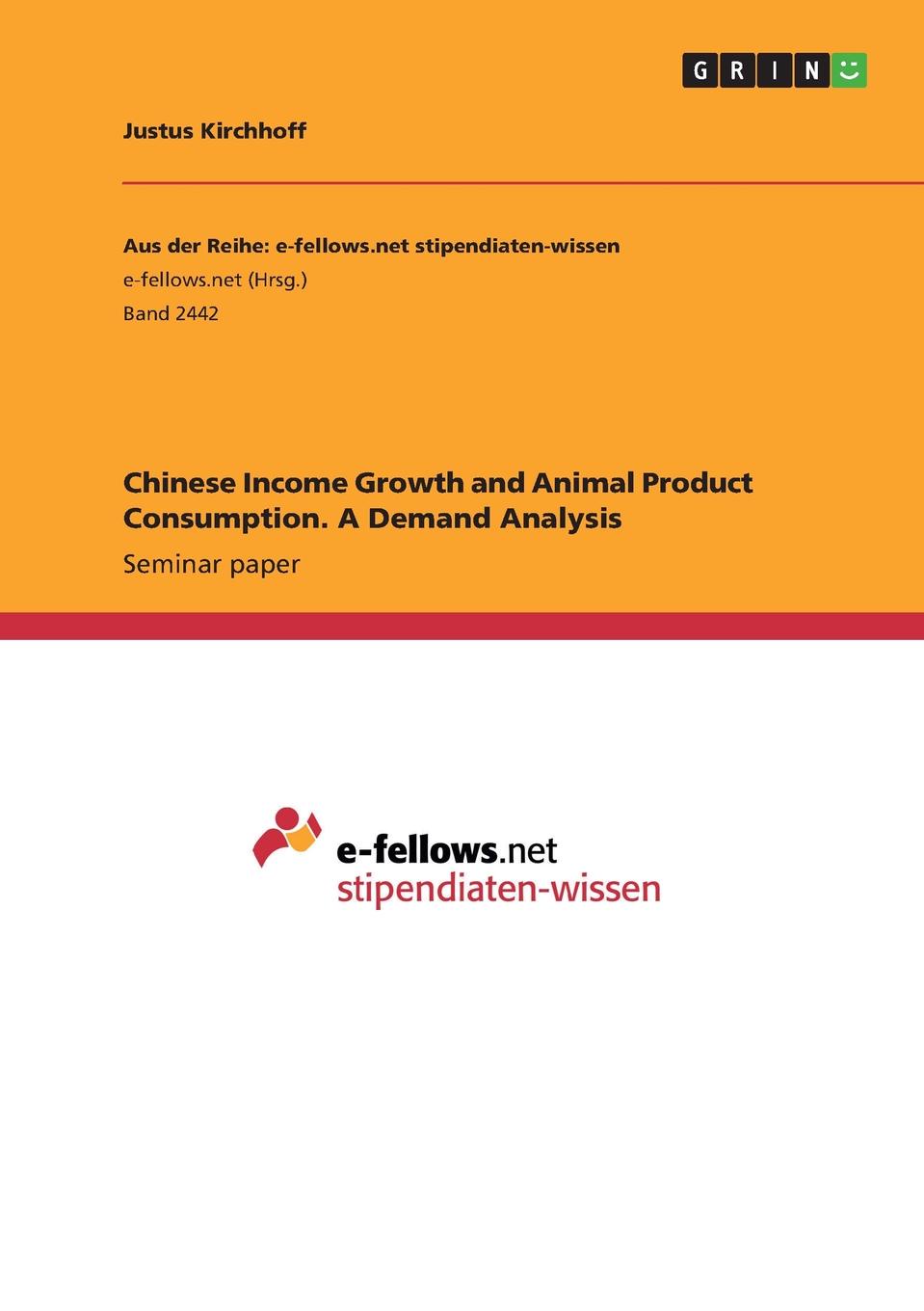 фото Chinese Income Growth and Animal Product Consumption. A Demand Analysis