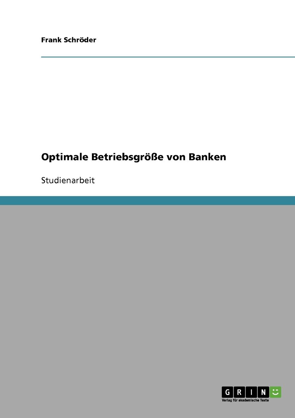 фото Optimale Betriebsgrosse von Banken