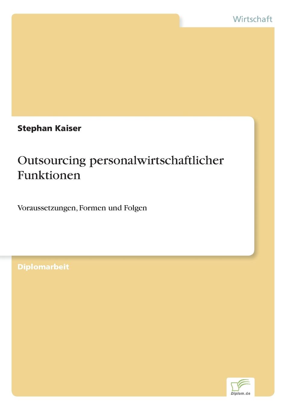 Outsourcing personalwirtschaftlicher Funktionen