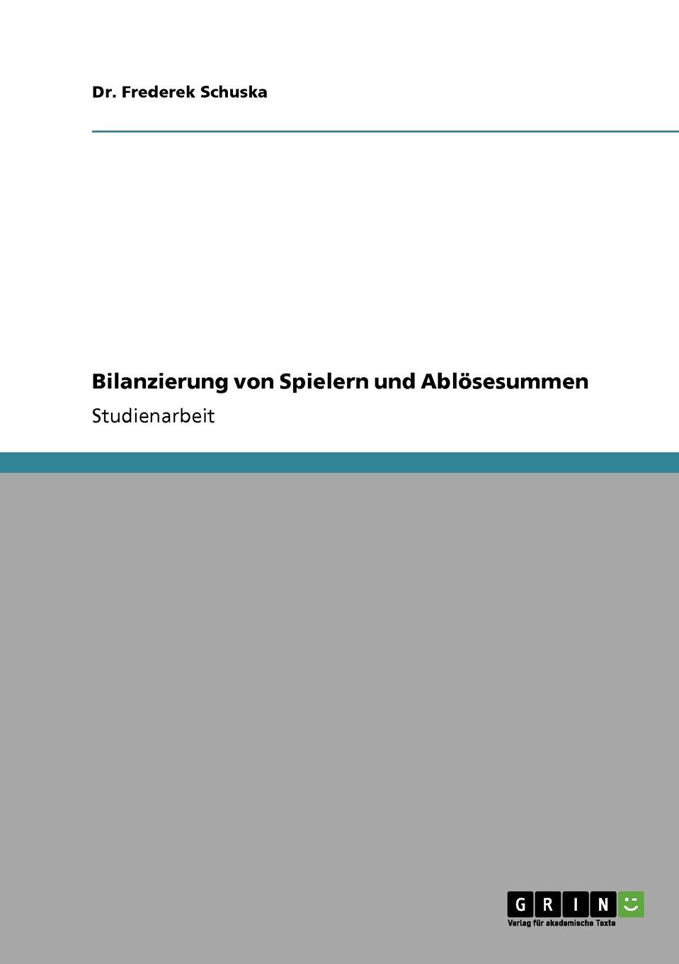 Bilanzierung von Spielern und Ablosesummen