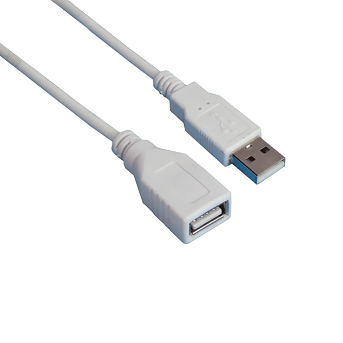 фото Удлинитель USB 2.0 (A-A) белый, 1.8 м, Mobiledata