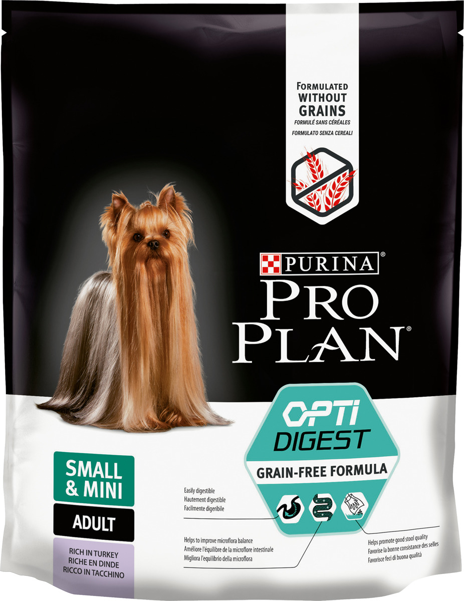 фото Корм сухой Pro Plan Optidigest Grain Free Formula, для собак мелких и карликовых пород, с чувствительным пищеварением, с высоким содержанием индейки, 700 г