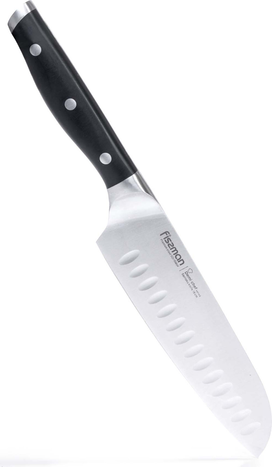 фото Нож сантоку Fissman Demi Chef, 2365, черный, длина лезвия 25 см