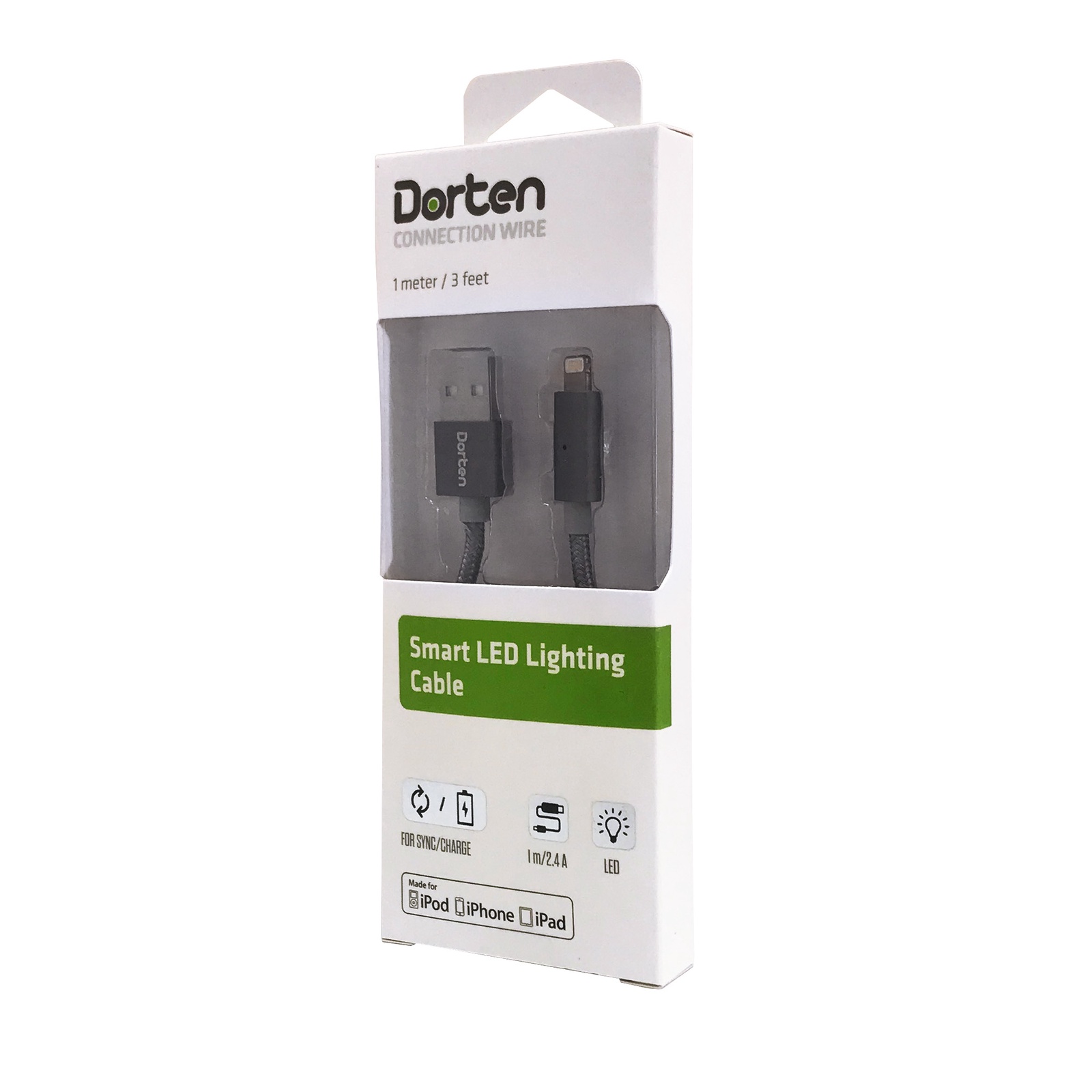 фото Кабель DORTEN MFI Lighting to USB, серый