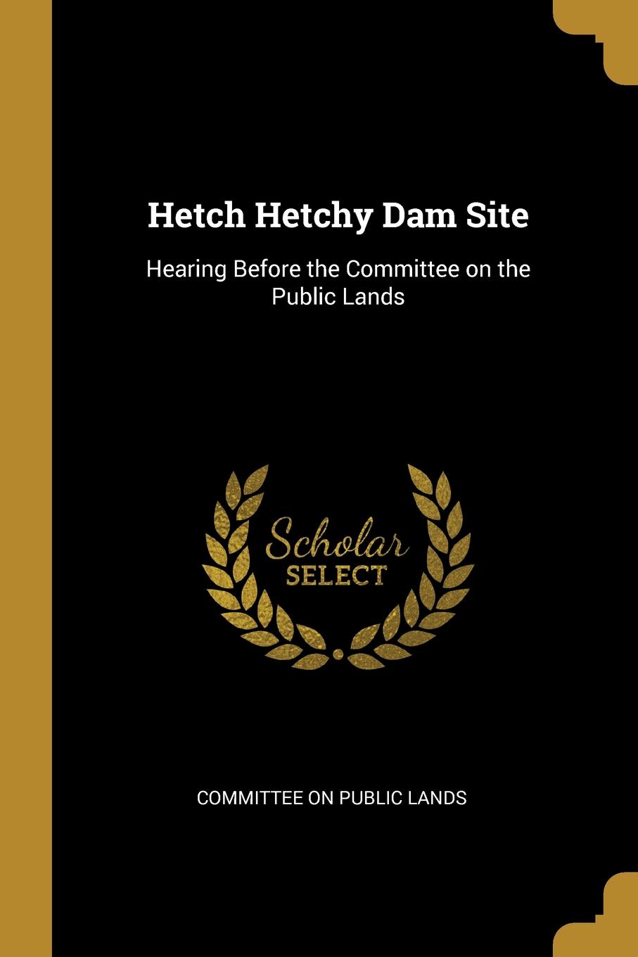 Hetch Hetchy Dam Site. Hearing Before the Committee on the Public Lands