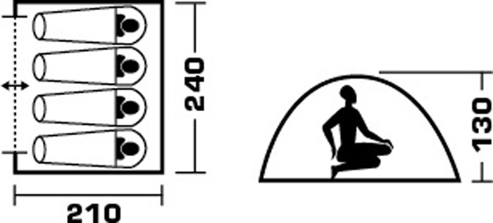 фото Палатка четырехместная Trek Planet "Fisherman 4", цвет: камуфляж