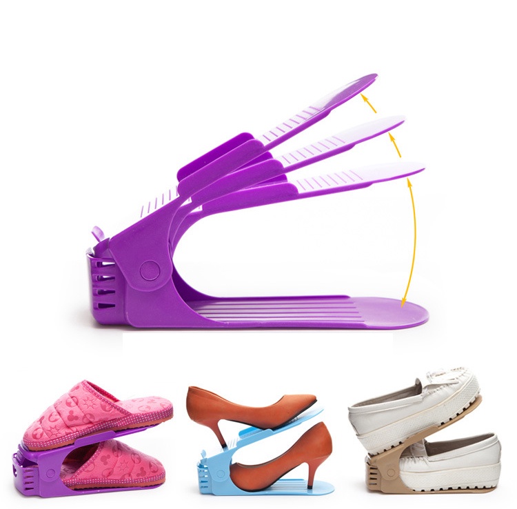 фото Подставка для обуви Blonder Home для всех размеров, экономит пространство, пластиковая, фиолетовая, фиолетовый