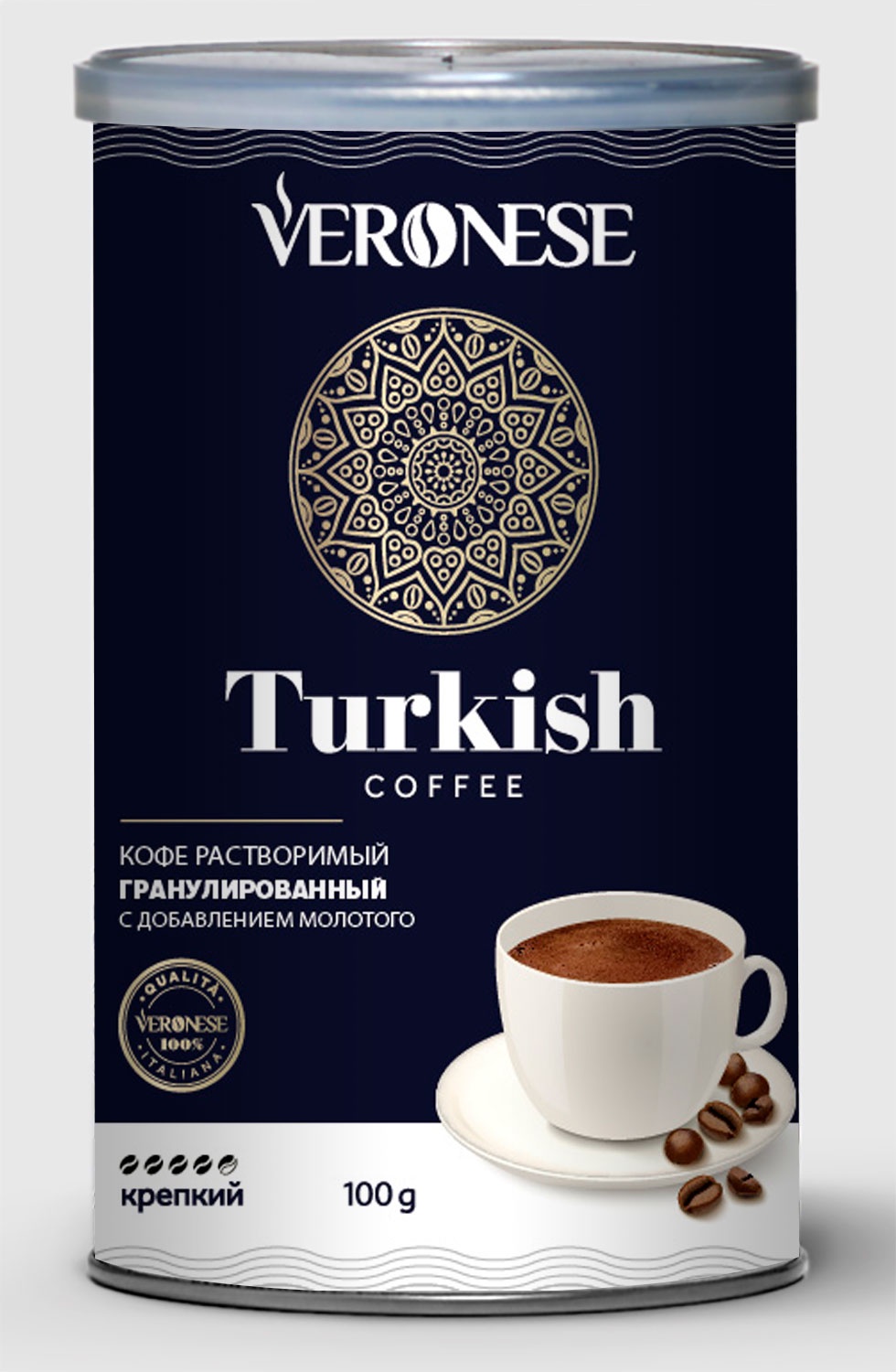 фото Veronese TURKISH Растворимый гранулированный кофе с добавлением молотого