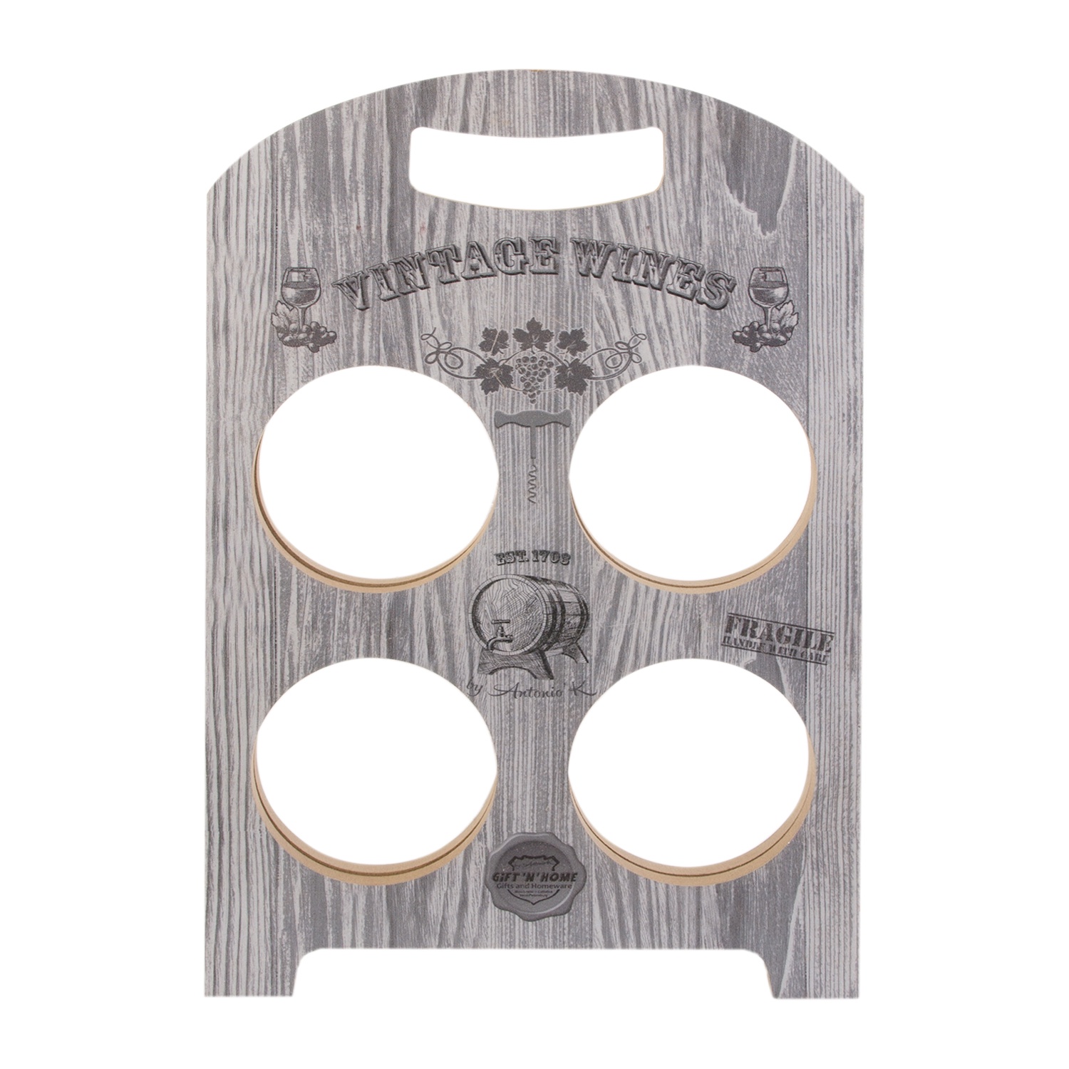 фото Держатель для бутылокGift'n'Home Wine Wood-Vintage (grey)