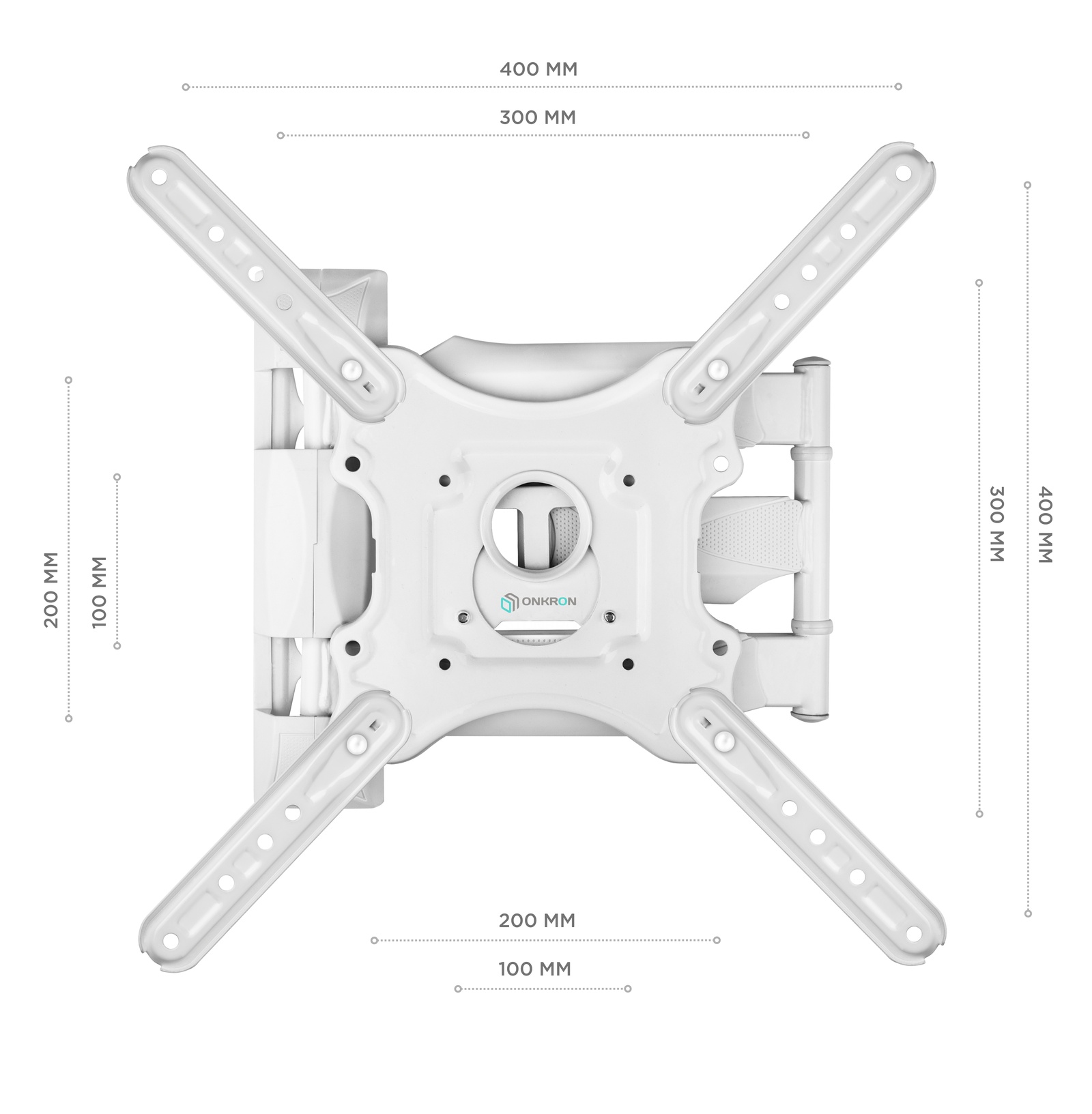 фото ONKRON наклонно-поворотный кронштейн для ТВ 32"-55", белый M4