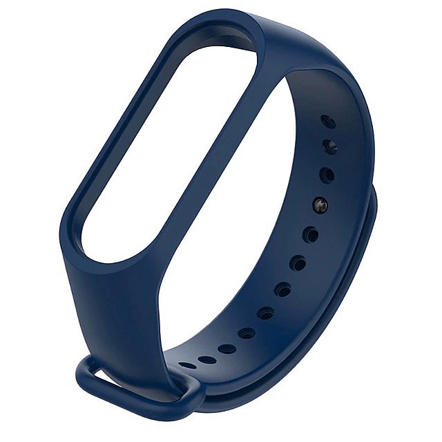 Ремешок для фитнес-браслета Силиконовый ремешок для Xiaomi Mi Band 3 (темно-синий), темно-синий