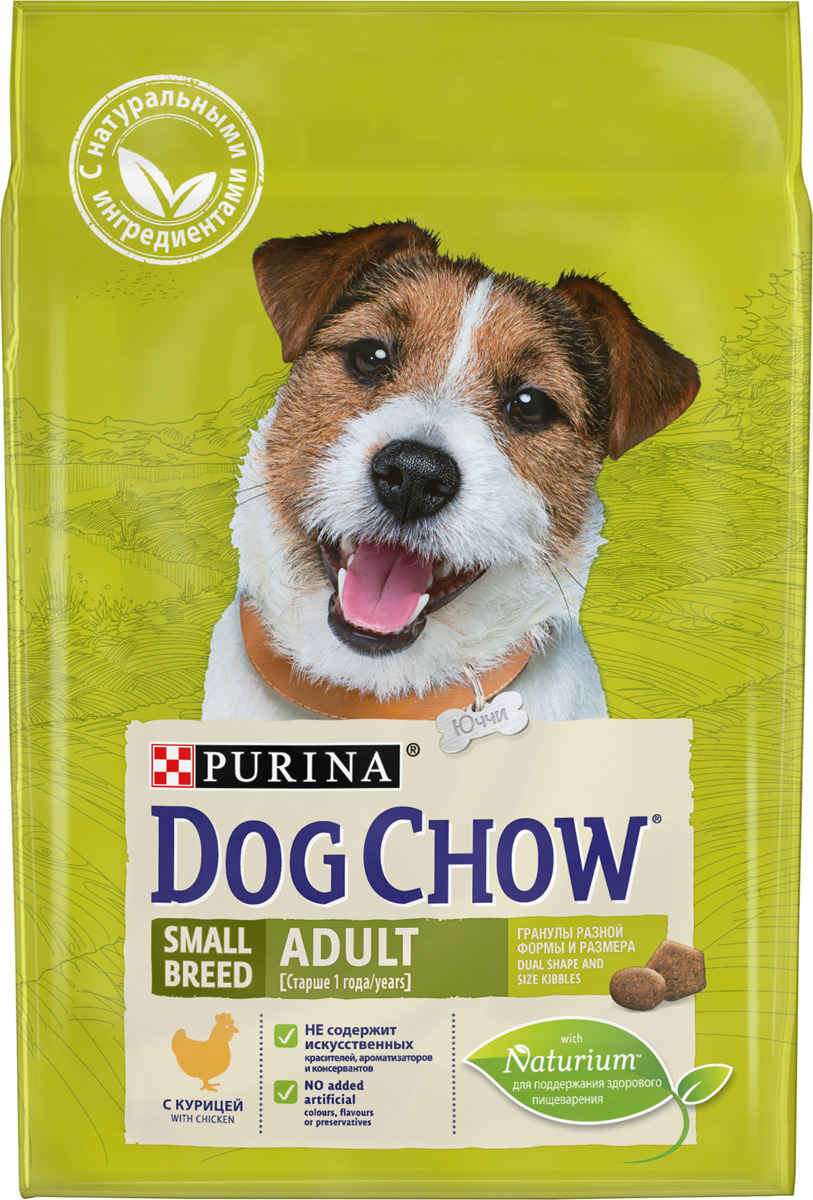 фото Корм сухой "Dog Chow", для взрослых собак мелких пород, с курицей, 2,5 кг