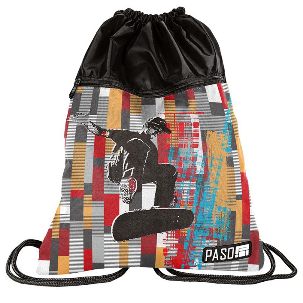 фото Сумка для сменной обуви PASO skateboard, черный, разноцветный