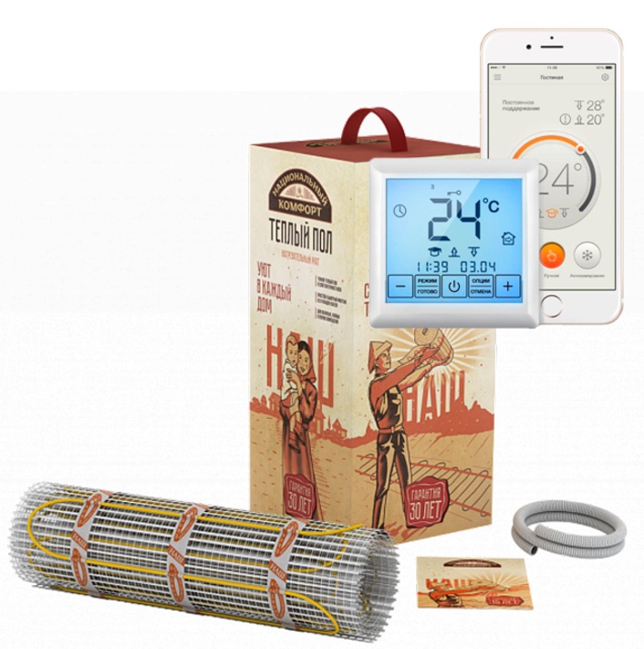 нагревательный мат национальный комфорт тнк-760-5. нагревательный мат национальный комфорт тнк-345-2. нагревательный мат национальный комфорт 2нк-1180-8. м. 2 640вт.