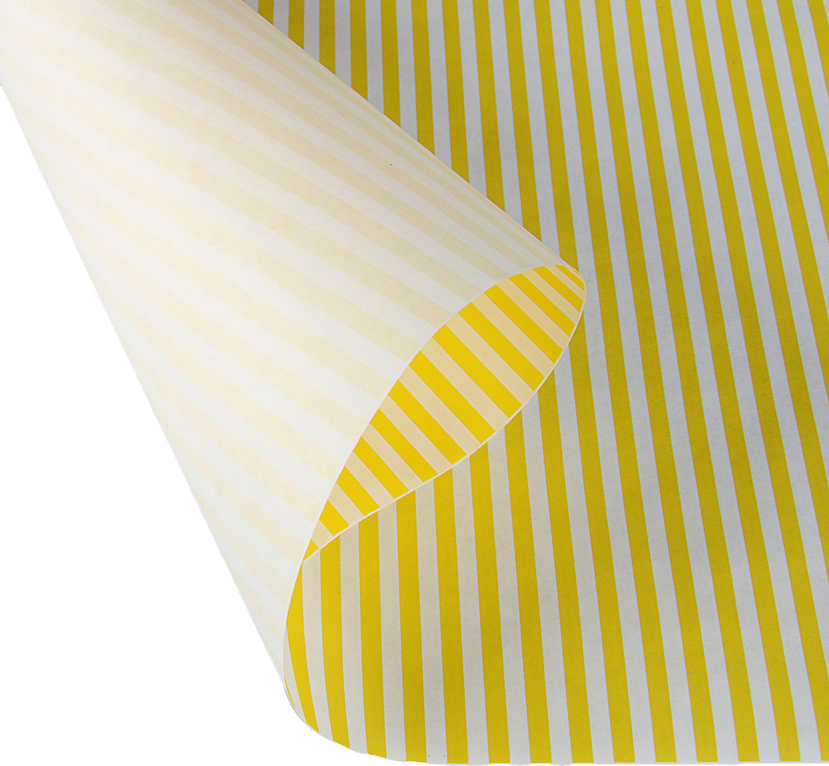 фото Бумага упаковочная Полоски, 3621230, желтый, 0,5 х 10 м