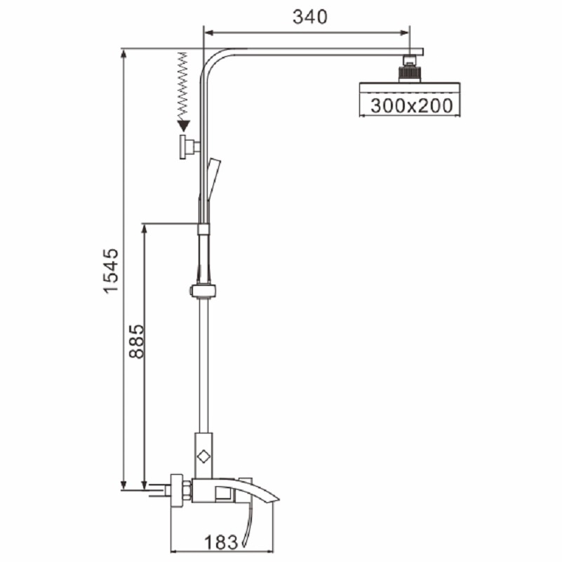 фото Душевой комплект SOKOLTEC R1536F, серебристый