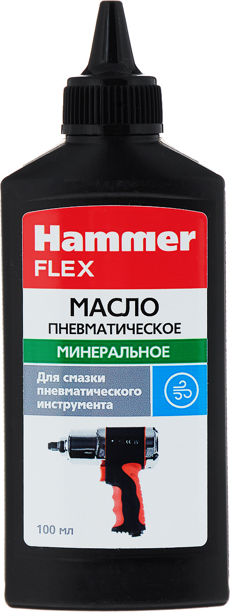 фото Масло лубрикаторное Hammerflex "501-019", для пневматического инструмента, 100 мл