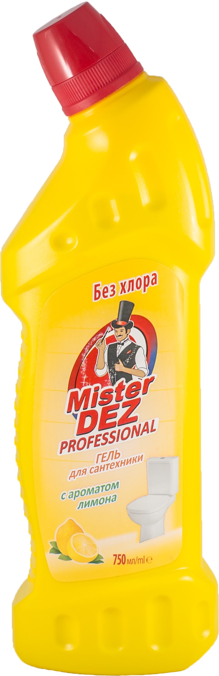 фото Гель для сантехники Mister Dez PROFESSIONAL с ароматом лимона (без хлора) 750 мл