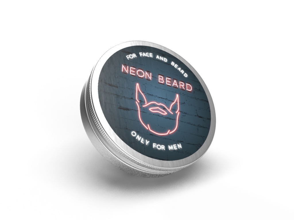 Масло косметическое NEON BEARD пластилин для лица, шеи и бороды "RED NEON"