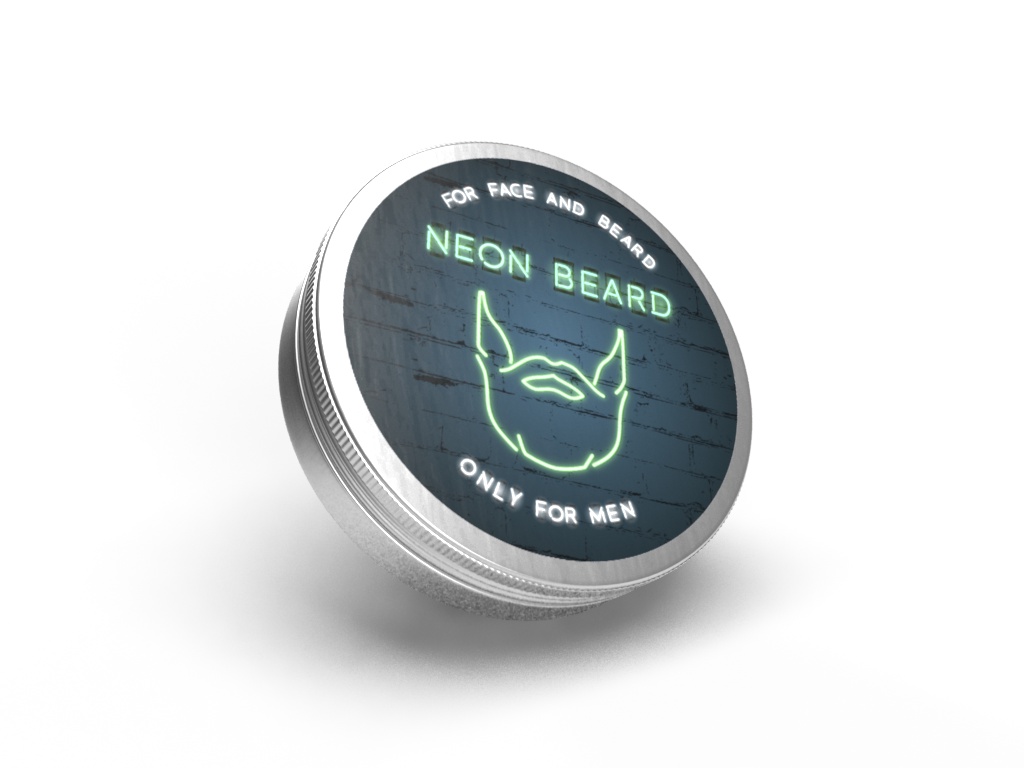 фото Масло косметическое NEON BEARD пластилин для лица, шеи и бороды "GREEN NEON"