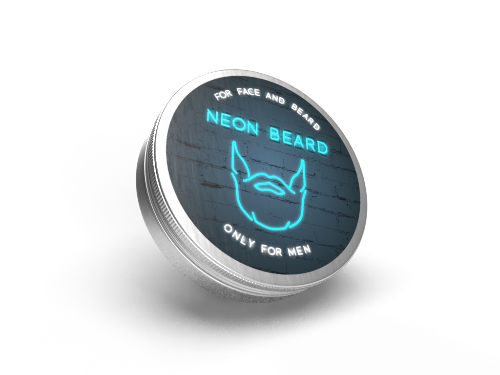 Масло косметическое NEON BEARD пластилин для лица, шеи и бороды "BLUE NEON"