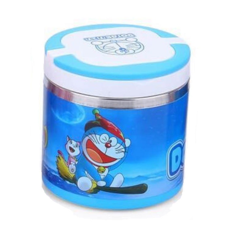 фото Ланч-бокс Migliores Контейнер с термо крышкой с ручками (Doraemon), синий