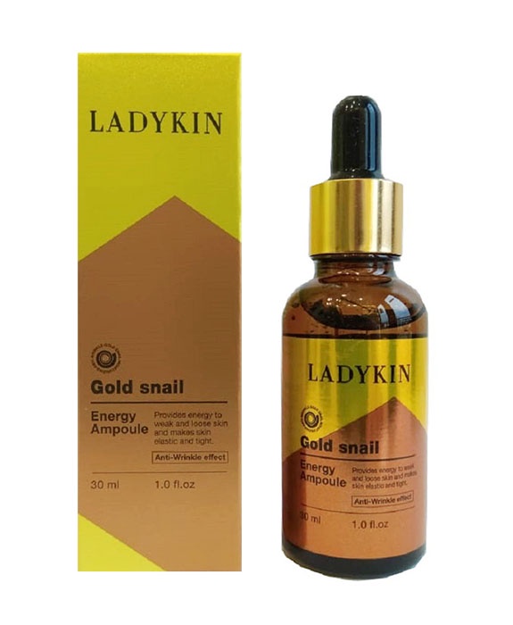 фото Сыворотка с муцином улитки LadyKin Gold Snail Energy Ampoule