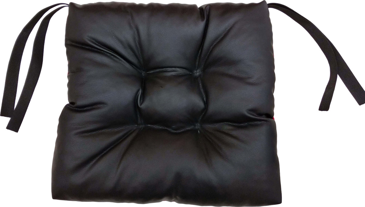 фото Подушка на стул Auto Premium, двусторонняя, 57510, черный, красный, 35 х 37 см