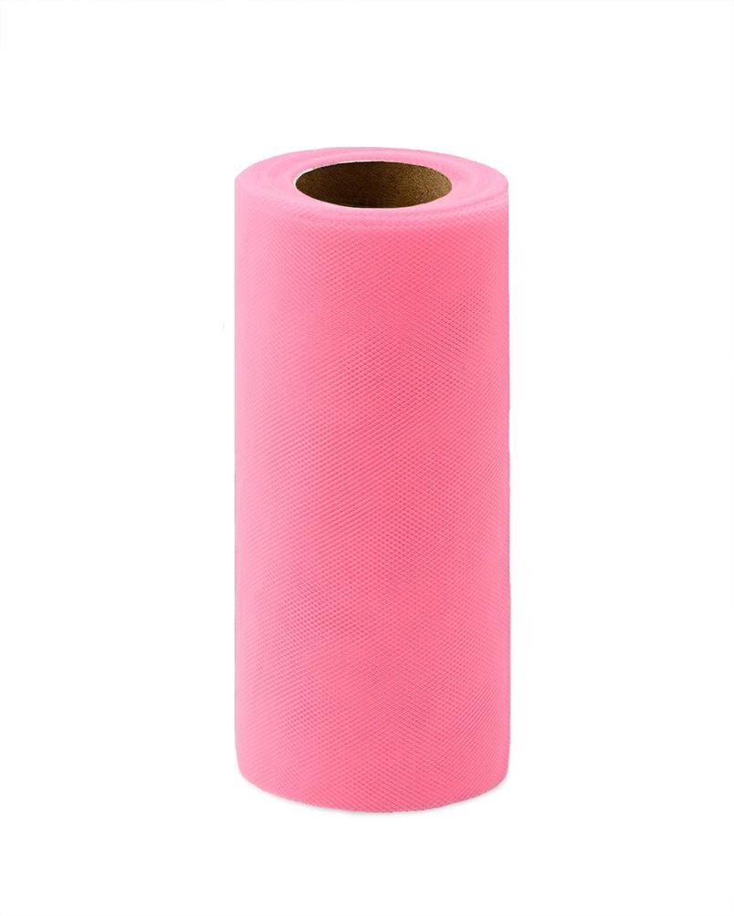 Ткань Caramelkalife Фатин средней жесткости в шпульке. Цвет Нежно-розовый.