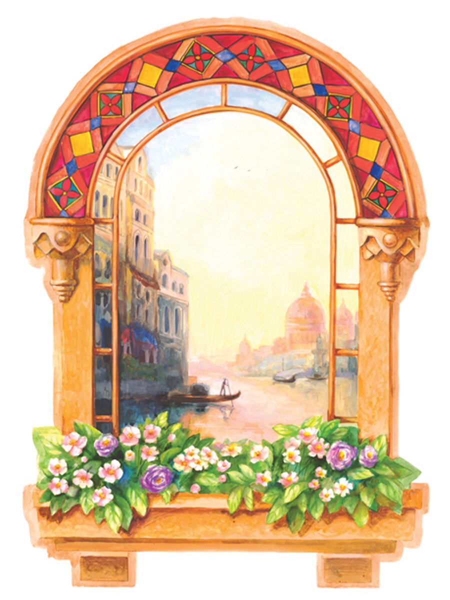 фото Наклейка для декора Окно Венеция Decoretto