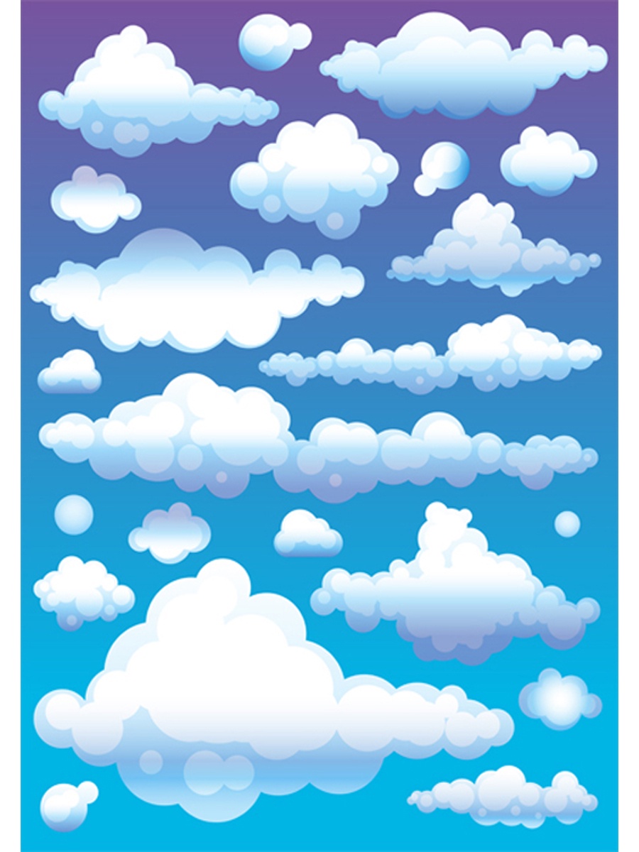 фото Наклейка для декора Пушистые облака Decoretto