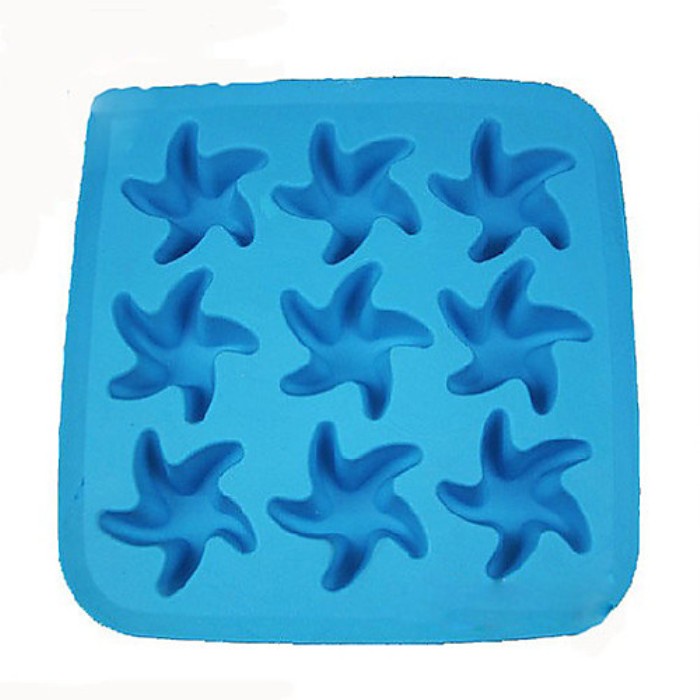 фото Форма для льда Migliores Силиконовая форма, девять углублений (морская звезда), синий